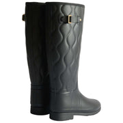 Hunter Original Tall Refined Onion Quilt Gummistiefel – Schwarz