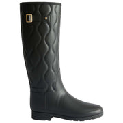 Hunter Original Tall Refined Onion Quilt Gummistiefel – Schwarz