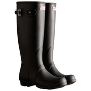 Hunter Original Tall Gummistiefel mit dreifarbigem Logo – Schwarz