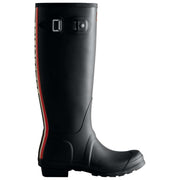 Hunter Original Tall Gummistiefel mit dreifarbigem Logo – Schwarz