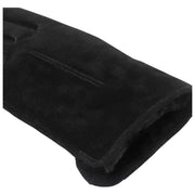 Isotoner Wildlederhandschuhe mit Kunstpelzfutter – Schwarz