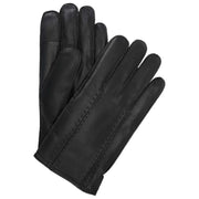 Isotoner Lederhandschuhe mit Nahtdetail – Schwarz
