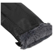 Isotoner Lederhandschuhe mit Nahtdetail – Schwarz