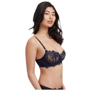 Skarlett Blue Entice Spitzen-Balconette-BH – Schwarz/Mitternachtsmarine