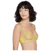 Skarlett Blue Entice Balconette-BH aus Spitze – Canary/Nylon Tan