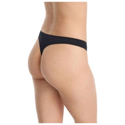 Skarlett Blue Entice Spitzen-Tanga vorne – Schwarz/Nylon-Hellbraun