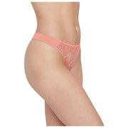 Skarlett Blue Entice Spitzen-Tanga vorne – Nelke/Nylon-Hellbraun