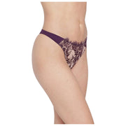 Skarlett Blue Entice Spitzen-Tanga vorne – Majestic/Nylon Tan