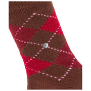 Burlington Whitby-Socken – Braun/Rot