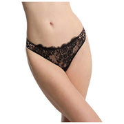 Skarlett Blue Entice Spitzen-Tanga mit schwarzem Leopardenmuster