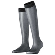 Falke Glitzernde 30-Denier-Kniestrümpfe – Schwarz/Splitter