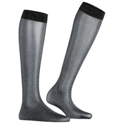 Falke Glitzernde 30-Denier-Kniestrümpfe – Schwarz/Splitter