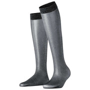 Falke Glitzernde 30-Denier-Kniestrümpfe – Schwarz/Splitter