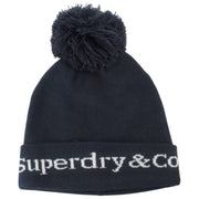 Superdry & Co Athletic Essentials Logo-Strickmütze – Eclipse Navy