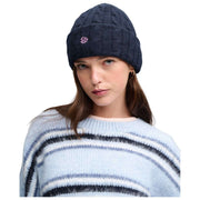 Superdry & Co Premium Zopfmuster-Beanie-Mütze – Eclipse Navy