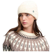 Superdry & Co Premium-Beanie mit Zopfmuster – Naturcreme