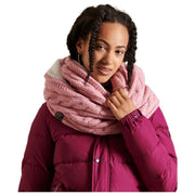 Superdry & Co Tweed Cable Snood - Vintage Smoke Pink