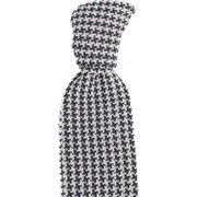 Knightsbridge Neckwear Silk Knitted Houndstooth Tie - Black/White