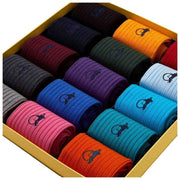London Sock Company Simply Sartorial 15-Paar Sockenbox-Set – Grau/Blau/Orange/Gelb