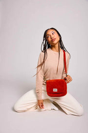 Hindbag Margault Umhängetasche – Velvet Brick Orange