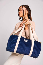 Hindbag Simon Duffle Bag – Samt Marineblau