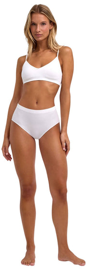 Falke Täglicher, nahtloser Slip mit mittlerer Taille – Weiß
