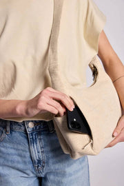 Hindbag Emile Umhängetasche mit mehreren Taschen – Jutebeige