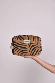 Hindbag Leon Kulturbeutel – Zebra Zimtbraun