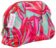 Elie Beaumont Serendipity Samt-Kosmetikbeutel – Coral Lily Pink