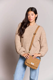 Hindbag Margault Quilted Umhängetasche – Zimtbraun