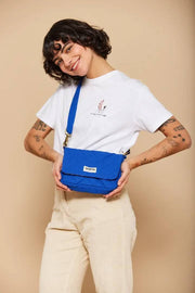 Hindbag Margault gesteppte Umhängetasche – Electric Blue