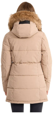 Helvetica Mountain Pioneers Sarah Kapuzenparkajacke – Taupe Beige