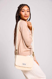 Hindbag Margault Umhängetasche – Samtbeige