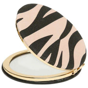 Runder Spiegel mit Tiermotiv von Alice Wheeler London – Schwarz/Zebra