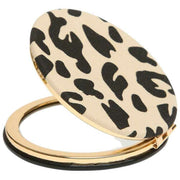 Alice Wheeler London Runder Spiegel mit Tiermotiv – Hellleopard/Schwarz