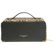 Alice Wheeler London Zugkoffer mit Tiermuster – Schwarz/Leopard