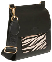 Alice Wheeler London Bloomsbury Umhängetasche – Schwarz/Zebra