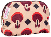 Elie Beaumont Serendipity Samt-Kosmetikbeutel – Coffee Geo Tulip Brown