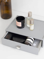 Stackers Klassischer Make-up-Organizer mit Schublade – Kieselgrau