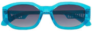 Superdry Geo -geschnittene schmale rechteckige Sonnenbrille - Blau