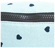Roka Mill Hill Baumwoll-Canvas-Gürteltasche – Herzdruck blau