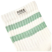 Roka Windsor Stripe Crew Socken – Matcha Green
