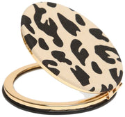 Alice Wheeler London Runder Spiegel mit Tiermotiv – Hellleopard/Schwarz