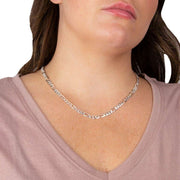 Beginnings Heavyweight Figaro Chain Necklace - Silver