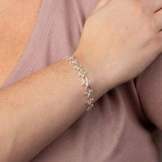 Beginnings Leaf Trio Chain Bracelet - Silver