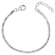 Beginnings Organic Heavyweight Snake Chain Bracelet - Silver