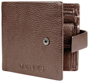 Dents Aire Coin Bifold Portemonnaie – Schokoladenbraun