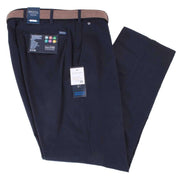 BRUHL Montana Micro Twill Stretch Lightweight Chinos  - Marine Navy