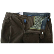 BRUHL Parma B Fine Cord Trousers - Khaki Green