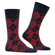 Burlington Carrington Socks - Marine Navy/Red